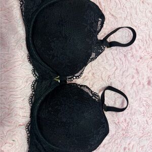 Victoria's Secret Black Lace Trim Bra